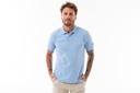 REMERA PIQUE CUELLO POLO 1801 - Celeste