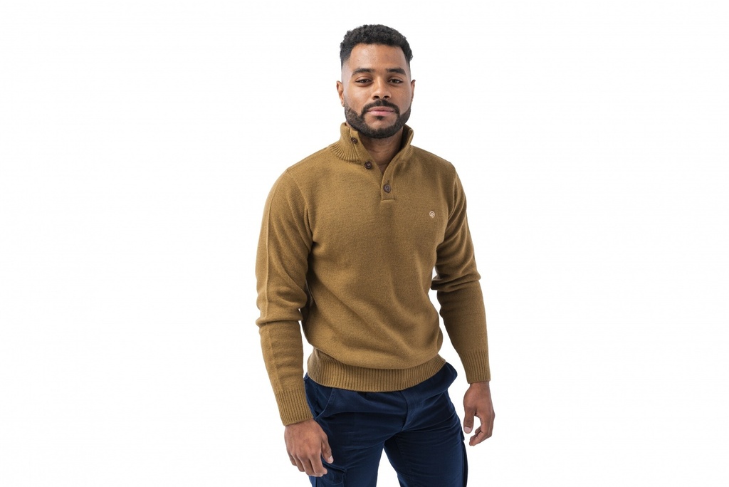 SUETER MEDIO BOTONES - Marrón