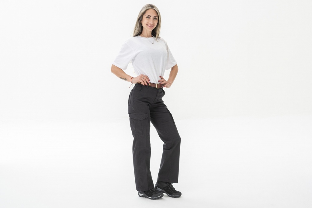 PANTALON RECTO MUJER FLEX - Negro