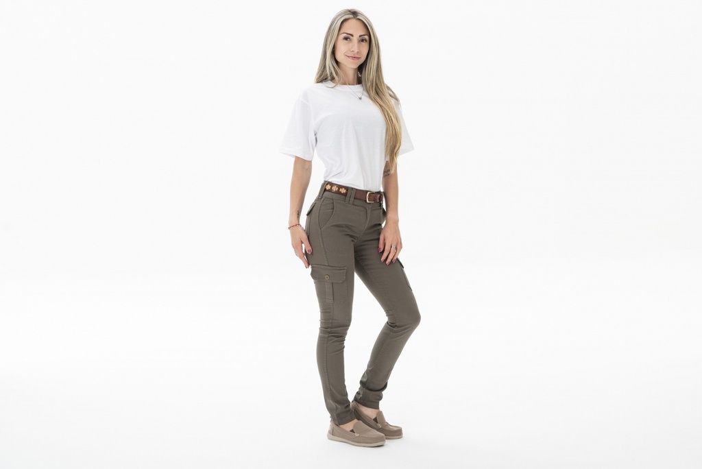 PANTALON URBANO MUJER FLEX - Verde