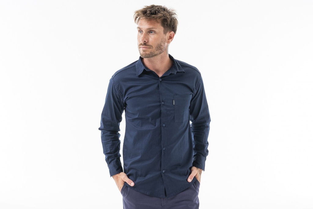 CAMISA TRABAJO FLEX - Azul