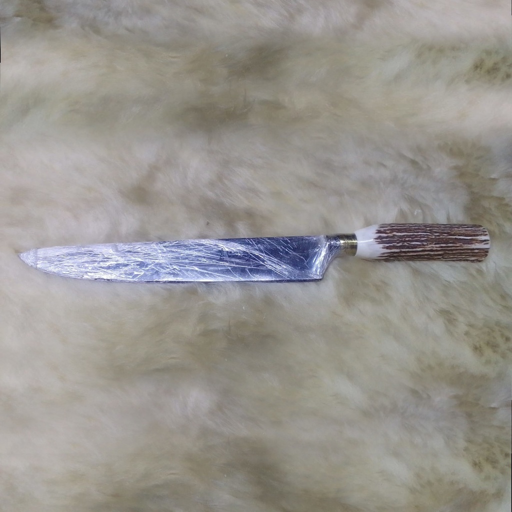 Puñal hoja linea dorada mango ciervo