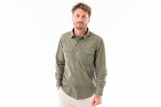 [PA2347-2] CAMISA HUNTER MANGA LARGA - Verde Army