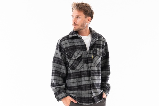 [PA5005-3] CAMISA LEÑADORA - Gris/negro 21