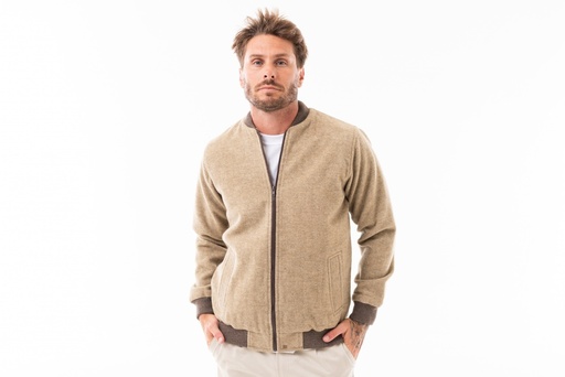 [PA9205-1] CAMPERA CORTA LANA - Beige