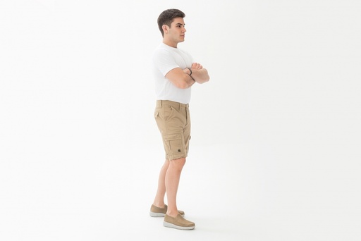 [PA290-1] BERMUDA CARGO ANTURIO CON TAPA - Beige