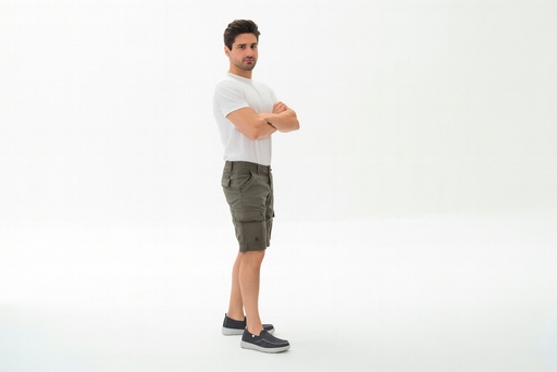 [PA290-2] BERMUDA CARGO ANTURIO CON TAPA - Militar